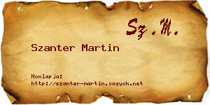 Szanter Martin névjegykártya
